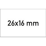 Árazószalag 26x16mm fehér szögletes nyomott