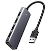 Adapter 4 az 1-ben UGREEN USB Hub 4x USB 3.0 + micro USB csatlakozóhoz, szürke (50985)
