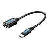 Adapter USB-C 2,0 MF USB-A OTG Vention CCSBB 0,15 m, fekete (CCSBB)