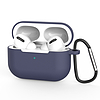 AirPods Pro 2 tok / AirPods Pro szilikon puha tok fejhallgatóhoz + kulcstartó karabiner függő kék (D tok)