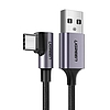 Angular USB-C cable UGREEN US284, 3A, 3m, black (70255)