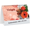 Asztali naptár képes Virágok 240x128 mm, fekvő háttal T058 2024