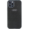 Audi Carbon Fiber iPhone 12/12 Pro 6.1" fekete/fekete keménytok AU-TPUPCIP12P-R8/D2-BK