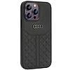 Audi valódi bőr tok iPhone 14 Pro Max 6.7"-hoz - fekete AU-TPUPCIP14PM-Q8/D1-BK