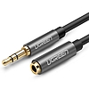 AUX UGREEN audio hosszabbító kábel 3,5 mm-es jack kábel, 3 m, szürke (10595)