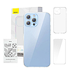 Baseus Crystal Clear Telefon tok iPhone 13 Pro Max-hoz, Áttetsző + Edzett üveg kijelzővédő fólia + Tisztítókészlet (ARSJ000802)