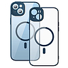 Baseus Frame iPhone 14 Plus Átlátszó mágneses tok és üvegfólia, kék (ARJT030003)