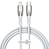 Baseus Glimmer USB-C - Lightning töltőkábel, 20W, 1m, fehér (CADH000002)