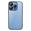 Baseus Glitter iPhone 14 Pro Átlátszó tok és üvegfólia, kék (ARMC021303)