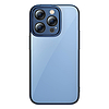 Baseus Glitter iPhone 14 Pro Max Átlátszó tok és üvegfólia, kék (ARMC021503)