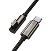 Baseus Legend Series USB-C és Lightning derékszögű kábel, PD, 20 W, 1 m, fekete (CATLCS-01)