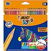 Bic Kids Evolution Stripes színesceruza készlet 24db-os famentes, hatszög 950525