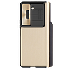 Bőr tok flippel és kameravédővel Samsung Galaxy Z Fold 5 Nillkin Qin Leather Pro készülékhez - Arany