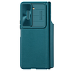 Bőr tok flippel és kameravédővel Samsung Galaxy Z Fold 5 Nillkin Qin Leather Pro készülékhez - zöld