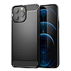Carbon Case Flexibilis burkolatú TPU tok iPhone 13 Pro Max készülékhez fekete