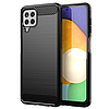 Carbon Case Flexibilis Cover TPU tok Samsung Galaxy A22 4G fekete