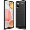 Carbon Case Flexibilis Cover TPU tok Samsung Galaxy A42 5G fekete