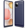 Carbon Case Flexible Cover TPU tok Samsung Galaxy A42 5G kék