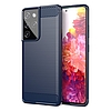 Carbon Case Flexible Cover TPU tok Samsung Galaxy S21 Ultra 5G kék