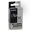 Casio XR-12 SR1 feliratozószalag 12mm x 8m ezüst - fekete