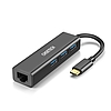 Choetech multifunkcionális HUB 4 az 1-ben USB Type C 3x USB 3.0 / Ethernet RJ-45 szürke (HUB-U02BK)