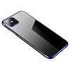 Clear Color Case Gel TPU Galvanizáló keret Cover Samsung Galaxy A22 4G kék