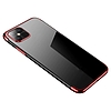 Clear Color Case Gel TPU Galvanizáló keret Cover Xiaomi Mi 11 piros