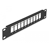 Delock 10 10 portos fekete Keystone Patch Panel (66676)