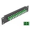Delock 10 üvegszálas patch panel 12 portos LC Duplex zöld 1U fekete (66766)
