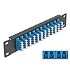 Delock 10 üvegszálas patch panel 12 portos LC Quad kék 1U fekete (66776)