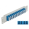 Delock 10 üvegszálas patch panel 12 portos LC Quad kék 1U szürke (66796)
