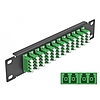 Delock 10 üvegszálas patch panel 12 portos LC Quad zöld 1U fekete (66777)