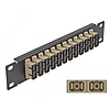 Delock 10 üvegszálas patch panel 12 portos SC Duplex bézs 1U fekete (66773)