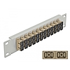 Delock 10 üvegszálas patch panel 12 portos SC Duplex bézs 1U szürke (66793)