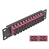 Delock 10 üvegszálas patch panel 12 portos SC Duplex ibolya 1U fekete (66775)