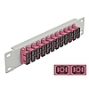 Delock 10 üvegszálas patch panel 12 portos SC Duplex ibolya 1U szürke (66795)
