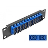 Delock 10 üvegszálas patch panel 12 portos SC Duplex kék 1U fekete (66771)