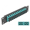 Delock 10 üvegszálas patch panel 12 portos SC Duplex vízkék 1U fekete (66774)