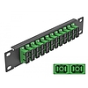 Delock 10 üvegszálas patch panel 12 portos SC Duplex zöld 1U fekete (66772)