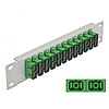 Delock 10 üvegszálas patch panel 12 portos SC Duplex zöld 1U szürke (66792)