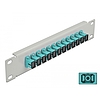 Delock 10 üvegszálas patch panel 12 portos SC Simplex vízkék 1U szürke (66784)