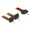 Delock 15 pin-es SATA kábel bemeneti zár funkcióval  2 db 15 pin-es SATA tápcsatlakozó kimeneti fel (60170)