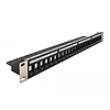 Delock 19 Keystone patchpanel terhelésmentesítővel, 24 portos, fekete (66865)