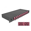 Delock 19 optikai szálösszefűző doboz 12 db. SC Duplex OM4 1U teljes elrendezés kész az összefűzésre (67008)