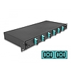 Delock 19 optikai szálösszefűző doboz 6 db. SC Duplex OM3 1U teljes elrendezés kész az összefűzésre (67001)