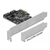 Delock 2 portos SATA PCI Express Kártya - alacsony profilú formatényező (90431)