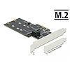 Delock 3 SATA port és 2 M.2 B kulcsos csatlakozó PCI Express x4 Kártya - alacsony profilú formaténye (90499)