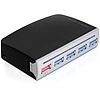 Delock 4 portos USB 3.0 Hub, 1 portos USB táp belső / külső (61898)