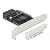 Delock 5 portos SATA PCI Express x4 Kártya - alacsony profilú formatényező (90498)
