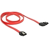 Delock 6 Gb/s SATA-kábel egyenes csatlakozódugóval  jobbra nézo SATA, 70 cm, piros, fém (83970)